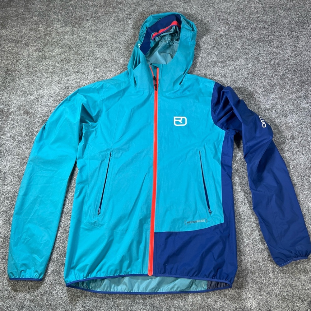 Ortovox 3L Ortler Jacket Women’s Small Merino Inside Teal And Blue